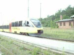OstseelandVerkehr GmbH VT 0005 bei der Ausfahrt aus dem Bahnhof Demmin nach Neustrelitz am 26 Juli 2009