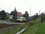 Eine 152 der ITL zieht am 7. Oktober 2010 einen leeren Autotransportzug auf der Elbtalbahn in Richtung Tschechien.