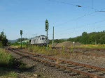 Am 05.08.2009 brachte W232.03 der ITL Schotter fr die neue Strecke zum Eschweger Stadtbahnhof in 44 Wagen! Nach getaner Arbeit am Abend machte sie sich dann wieder auf dem Heimweg.