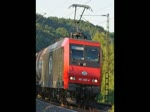 481 002-4 mit Kesselwagenzug in Fahrtrichtung Sden bei Mecklar.