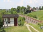 132 109-0 (LEG) und 232 239-4 (EBS) zu sehen am 03.06.17 mit einem Kesselzug in Jößnitz/V.