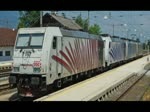 186 110+186 106+185 663-2 und 185 666-5 waren am 16.07.2010 als Lokzug in Richtung Wrgl unterwegs!  Aufgenommen im Bahnhof Brixlegg
