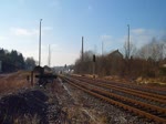 MEG 318 (232 690) fuhr am 11.02.15 mit einem Messzug von Zeitz nach Vojtanov und zurück. Hier zu sehen in Plauen/V. unterer Bahnhof bei der Rückfahrt.
