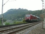 189 800-6 der Muldental-Eisenbahnverkehrsgesellschaft mbH (MTEG) zieht am 7.