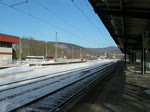 OHE Herkules 270082 mit einem leeren Holzzug in Fahrtrichtung Kassel am 17.02.2010 in Hann. Mnden.