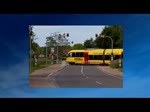 Bahnbergnge sind sie offen, sagt hat man(n):  Glck gehabt,  sind sie geschlossen,sagt man(n):  Pech gehabt.  Hier sind beide Varianten auf der Fahrt zwischen Torgelow bis hin zum Stadthafen