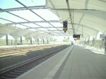 Mittedeutsche Regiobahn, Einfahrt am Bahnhof Flughafen Leipzig/Halle.
23.04.11