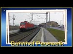 Umgeleiteter Interconnex (wegen Bombenentschärfung in Berlin Oranienburg) überholt in Pasewalk auf Gleis 2 den RE 3 nach Stralsund.