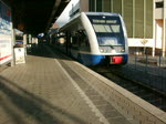 UBB24567 von Stralsund nach Swinoujscie Centrum kurz vor der Ausfahrt im Bahnhof Stralsund.(18.10.09)