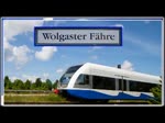 Stadler GTW der UBB am Hp Wolgaster Fähre zwischen der Unterführung und der Eisenbahn-Strassenbrücke. - 09.06.2015