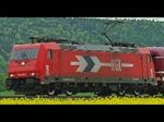 185 584-0 mit einem Sonderzug in Fahrtrichtung Bebra.