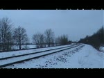 BR 232 068 als MEG 313 fhrt mit ihrem Leeren Kohlependel aus Dessau / Rosslau nach Profen ..geflimt Grodalzig 07.01.2010