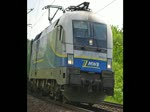 182 911-8 / 1116 911-7 mit Containerzug in Fahrtrichtung Norden in der Ausfahrt Eichenberg. Aufgenommen am 29.05.2010.