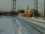Durchfahrt Gterzug in Lehrte, mit einer privaten 185  Veolia ,am 12.1.2010