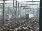 Thalys Triebzug 4305 nähert sich dem Bahnhof von Lüttich aus Richtung Aachen am 27.12.2008.