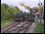 Lokwechsel bei der Swindon und Cricklade Railway am 7. Mai 1990 in Blunsdon.