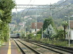 Einfahrt eines Regionalzuges der FS am 23.09.2011 in Stresa in Richtung Domodossola.