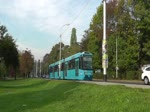 Straßenbahn des Typs Crotram TMK 2100 am 13.