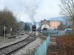 Nach einem kurzen Stop am Halt  Colmar Usines  fhrt Dampflok 5519 in Richtung Bissen ab.