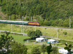 Sonderzug mit Diesellok 1604 und den renovierten Wegmannwagen fhrt am Campingplatz von Clervaux vorbei.