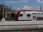 Steuerwagen 013 wird mit Zug von Lok 4009 in nrdlicher Richtung aus dem Bahnhof Luxemburg geschoben. Juni 08.