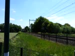 DB Lok 6516 (ehemalig N.S.)kommt mit eine Reihe Railpro Wagen vorbei auf die Strecke Amersfoort richtung Amsterdam bei Soest.