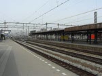 Nahverkehrzug uas Breukelen kommt an in Utrecht Centraal Station am 18-03-2010.