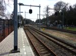 Ein Sprinter SGMm hält im Bahnhof Baarn kommend aus Amersfoort im richtung Hilversum  26-02-2014
