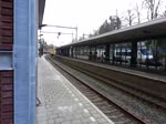  Ein Koploper ICM durcheilt den Bahnhof Baarn im richtung von Amsterdam.26-02-2014  