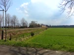Langsam passiert ein ICM koploper weil vor wenige augenblicken ein Güterzug direkt vor ihm vorbei kam, bei Soest auf die Strecke Amersfoort-Amsterdam. 05-03-2014