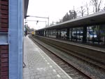  Ein Koploper ICM durcheilt den Bahnhof Baarn im richtung von Amsterdam.26-02-2014
