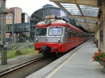 NSB-Lokaltog(69634) als R 636 von Bergen(N)nach Arna(N)bei der Ausfahrt im Bahnhof Bergen(N)am 07.08.2011 