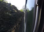 Aufnahme von einer Fahrt auf der Flåmsbahn in Norwegen.