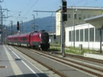 Einfahrt eines ÖBB-Railjet mit 1116 232 auf Gleis 1 in den Hauptbahnhof Graz, 30.6.19