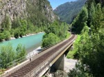 railJet Express 162 nach Feldkirch bei der Überfahrt über die Pitztaler Ache Brücke nahe Imst-Pitztal in der Inn Schlucht. Aufgenommen am 01.06.2020.
Lok vorne: 1116 220 
Lok in der Mitte: 1116 236

