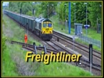 Freightliner PL mit entladenen Splittwagen kommt aus dem Anschluss Rwer in Pasewalk Ost und setzt den Zug auf das Hauptgleis, anschliessend  fhrt er in Richtung Pasewalk ab.