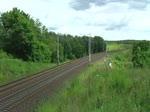 370 010  Stadion Poznan  mit EC 46 von Warschau nach Berlin am 21.07.2012 bei Slubice.