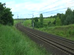 189 805 mit einem Containerzug am 20.07.2012 bei Slubice. 
