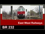 BR 232  mit einem kurzen M-Transport von Drgeheide kommend, wird von zwei Elstern auf dem Bahnhof Pasewalk-Ost in Empfang genommen (wegen Zeitraffer auch in Miniatur dargestellt).