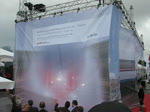 Innotrans 2008 Enthüllung des russischen ICE  Falken , mit Anwesend, der damalige Bahnchef Mehdorn.