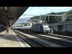Am 19.06.2013 durchfährt ein Zug der  Rollenden Landstraße  Novara - Freiburg im Breisgau den Bahnhof Spiez.