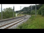 EW 3-Garnituren sind zwischen Thun und Spiez seit dem Einsatz der  Lötschberger  selten geworden. Am 29.06.2013 ist ein solcher Pendelzug als Extrazug von Brig nach Bern bei Einigen unterwegs.