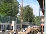 22.8.2010.Zug der Waldenburgerbahn bei der Abfahrt in Liestal