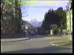 Ortsdurchfahrt eines von einem ABDe 4/4 gefhrten Zugs aus Arosa in Chur am 9.