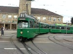 Eine der alten Trams in Basel.