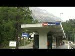 Graubnden 2010 - Mit Allegra 3503 und R 1626 treten wir von Morteratsch die Rckreise nach Pontresina an. Hier fhrt der Zug am 13.06.2010 in die Station Morteratsch ein.