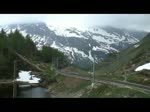 Graubnden 2010 - In der Nhe der Station Alp Grm ist am 12.06.2010 D 955 Chur-Tirano unterwegs, ebenfalls bereits von einem  Allegra  gefhrt.