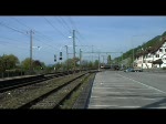 Quer durch die Schweiz - Bevor heute, am 04.05.2008 eine Jurarundfahrt unternehmen, beobachten wir vor unserem Hotel in Twann noch den Zugverkehr. Zuerst rauscht ein ICN durch das Bild, welcher auf dem Weg von Genf nach St. Gallen ist und in der Gegenrichtung fhrt TGV Lyria 9284 von Bern nach Paris.