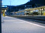 Zwei TGV POS und zwei Re 486 begnen sich am 24.02.2009 in Sissach.