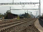 Gotthardbahn am 8.10. 2007 in Steinen - RABe 523 010-7 (wieder einmal) als S2 nach Zug, auch hier ein Gruss an den Lokfhrer der uns zweimal grsste. (Zwei mal aus Erstfeld)